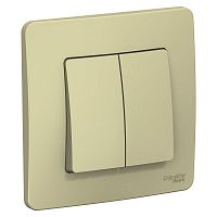 Выключатель 2-кл. СП Blanca 10А IP20 (сх. 5) 250В беж. | код. BLNVS010507 | Schneider Electric