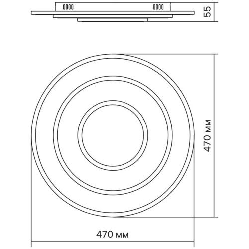 Люстра потолочная светодиодная диммируемая, GALASSIA, с ДУ, 3 режима, 470х470х55мм, 78Вт, 2700K+6400K/4200K/6400K+2700K, 35м, белый, 51580 1, Ritter | код 51580 1 | RITTER фото 7