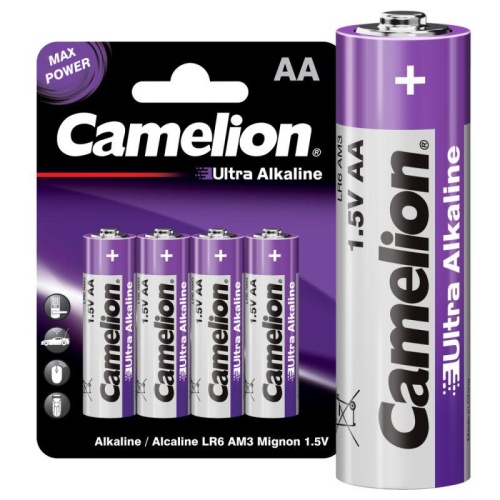 Элемент питания алкалиновый AA/LR6 1.5В Ultra BL-4 (уп.4шт) Camelion 14984 фото 2