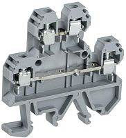 Клемма винтовая КВИ-4-2L двухуровневая 4кв.мм сер. | код YZN30-004D-K03 | IEK