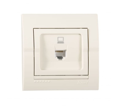 DERIY Розетка RJ45 крем | код 702-0303-139 | Lezard