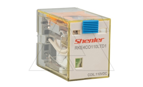 Реле RKE, 4CO, 110VDC, с LED, тест. кноп., диод (13+.14-) | код RKE4CO110LTD1 | Shenler