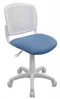 Кресло детское Бюрократ CH-W296NX белый TW-15 сиденье голубой 26-24 сетка/ткань крестов. пластик пластик белый | код 477072 | БЮРОКРАТ