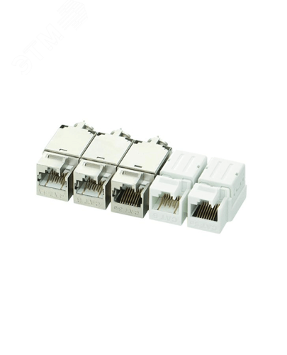 Соединитель Keystone для системы мониторинга, Кат.6, RJ45-RJ45 (8P8C), экранированный, металлик | код NMC-KJSE55C-LS-MT | NIKOMAX