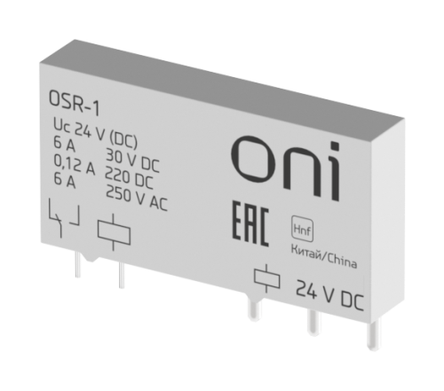 Реле ультратонкое OSR 1C 24В DC ONI | код OSR-1 | ONI