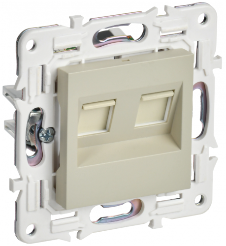 SKANDY Роз. двойная TV+RJ45 кат.6E SK-A15B беж. IEK | код SK-AK20-2-K10 | IEK