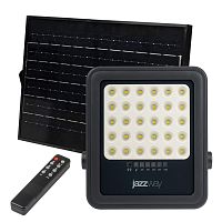 Прожектор светодиодный PFL SOLAR 02 100 6500К GR IP65 ДО с солнечн. панелью и пультом Pro+ JazzWay 5058477