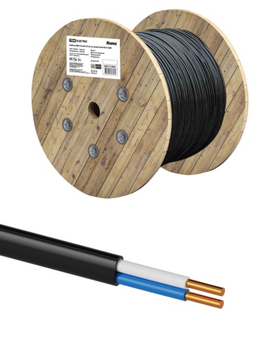 Кабель ВВГ-П нг(А)-LS 2х6 ок(N)-0,66 ГОСТ (на катушке 160м) TDM | код SQ0117-0547 | РЭМЗ ТМ