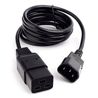 Кабель питания Cablexpert PC-189-1-1, 1.8м, C14- C19, 3x1кв.мм, черный, с заземлением | код PC-189-1-1 | Cablexpert