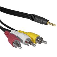 Аудио-видео шнур RUICHI Stereo 3,5 мм - 3 RCA, 3 м | код 113678 | Ruichi