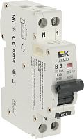 ARMAT Автоматический выключатель дифференциального тока B06S 1P+NP B6 30мА тип A (18мм) | код AR-B06S-1N-B06A030 | IEK 