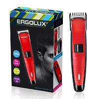 Триммер для волос и бороды ELX-HT01-C43 аккумуляторный в компл. 220-240В красн. | код 13962 | Ergolux