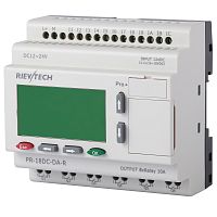Программируемый логический контроллер PR-18DC-DA-R, 12_24VDC, 12DI(6AI), 6RO, RTC, RS232, ЖКИ | код PR-18DC-DA-R | Rievtech