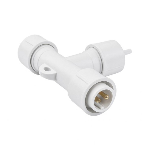 Соединитель для гирлянд UTC-F90 Y3 WHITE серии F90RPO Т-образный 1 вход-2 выхода бел. Uniel UL-00013229 фото 3
