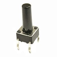 Тактовая кнопка RUICHI KAN0611-1301B, 6x6x13 мм, OFF-(ON), 50 мА, 12 В, 100 мОм | код 58537 | Ruichi