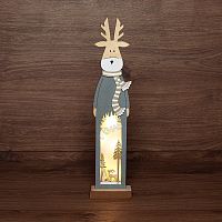 Деревянная фигурка с подсветкой Рождественский олень 11х5х47 см | код 504-007 | NEON-NIGHT