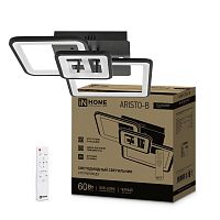 Светильник светодиодный ELEGANT ARISTO-B 60Вт 3000-6500К 4700лм 230В 531х448х151мм пульт ДУ черн. | код 4690612047287 | IN HOME