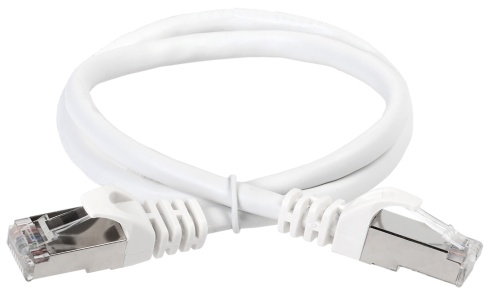 ITK Коммутационный шнур (патч-корд) кат.5E FTP PVC 15м белый | код PC08-C5EF-15M | IEK