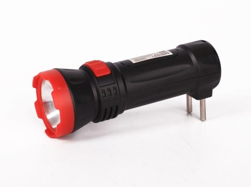 Фонарь аккумуляторный LED3849 1 LED 2 режима 220В аккум. SLA пластик черн. Ultraflash 14931 фото 4