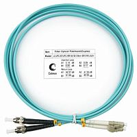 Cabeus FOP-50-LC-ST-10m Шнур оптический duplex LC-ST 50/125 mm OM3 10м LSZH | код 8477c | Cabeus