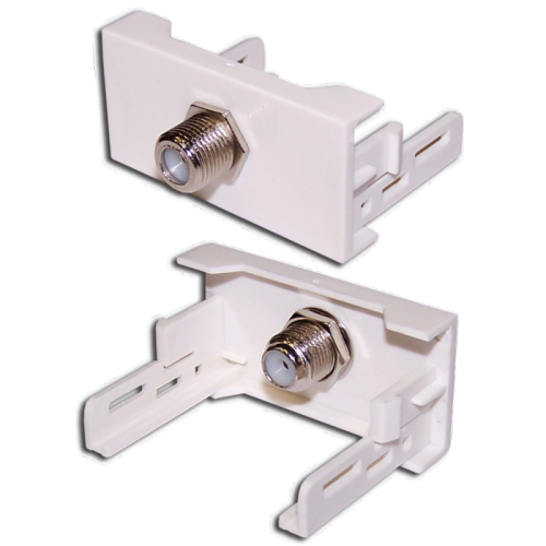 Вставка Mosaic 22.5x45 с RF-адаптером F-81, белая | код LAN-WA-LP-RF-WH | LANMASTER