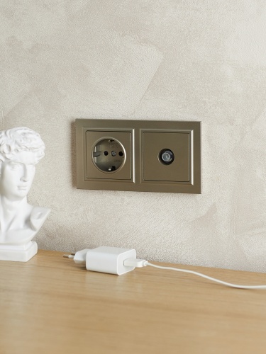 BRITE Рамка 2-местная РУ-2-БрШ шампань | код BR-M22-K37 | IEK фото 3