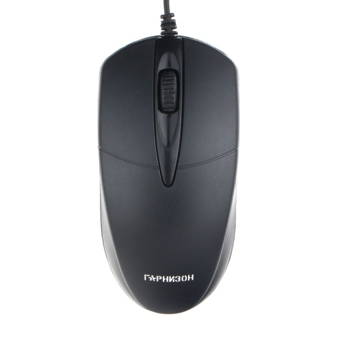 Мышь Гарнизон GM-220, USB, чип- Х, черный,1000 DPI, 2кн.+колесо-кнопка, кабель 1,5 м | код GM-220 | Гарнизон