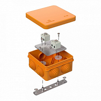 Коробка огнестойкая для открытой проводки Е15-Е120 80х80х40 | код 40-0210-FR1.5-4 | Промрукав