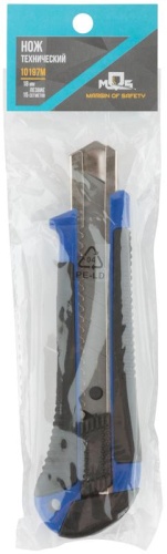 Нож технический пластиковый обрезиненный 18 мм | код 10197М | FIT фото 3