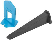 Система Выравнивания Плитки СВП, Зажимы Ворота 50 шт. и Клинья 50 шт., набор, ширина шва 2,0 мм | код 16809 | FIT