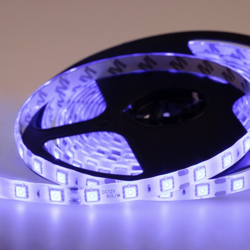 LED лента силикон, 10 мм, IP65, SMD 5050, 60 LED/m, 12 V, цвет свечения синий | код 141-493 | LAMPER