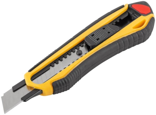 Нож технический 18 мм усиленный прорезиненный | код 10248 | FIT фото 2