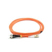 Патч-корд оптический LANMASTER, LSZH, дуплексный, ST/PC-LC/PC, MM 50/125, 1.0 м | код LAN-2ST-2LC/OM2-1.0 | LANMASTER