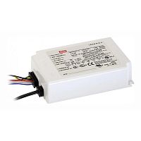 Источник питания AC-DC, 45.1Вт, вход 90…295В AC, 47…63Гц/125…417В DC, ККМ, выход 24В/1.88А, изоляция 3750В AC, в кожухе IP67 111х77х28.5мм, -20…+85С (корпус), димминг 0...10 В/ШИМ, доп. выход 12В/50мА | код ODLV-45A-24 | MeanWell