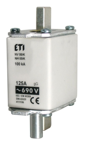 Предохранитель с ударной иглой NH-00_K/gG 63 A KOMBI 690V | код 004111183 | ETI