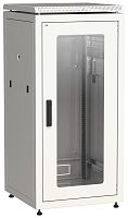 ITK Шкаф сетевой напольный 19" LINEA N 24U 600х600мм стеклянная передняя дверь серый | код LN35-24U66-G | IEK