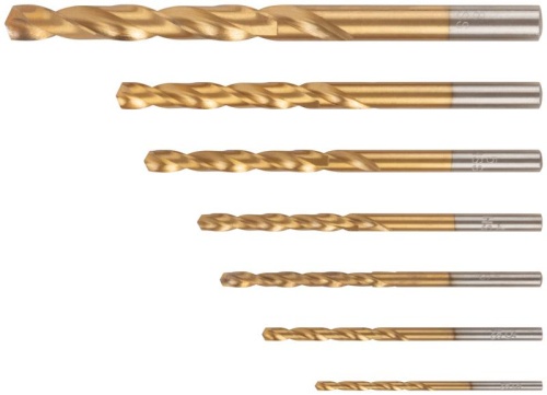 Набор сверл HSS пометаллу титановое покрытие (уп.7шт) (2-3-3.5-4-5-6-8мм) FIT 34215 фото 6