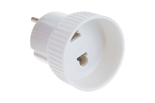 Адаптер-переходник без заземл. 6А 250В (еврослот) бел. UNIVersal А109