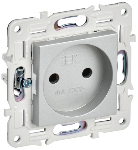 SKANDY Роз. без з/к/ш 10А SK-R02S сереб. IEK | код SK-R10-10-K23 | IEK