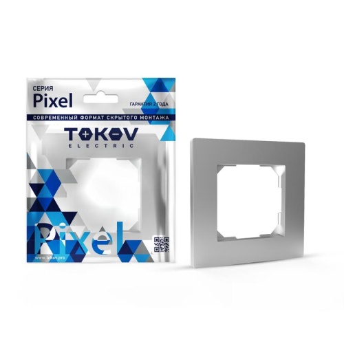 Рамка 1-м Pixel алюм. | код TKE-PX-RM1-C03 | TOKOV ELECTRIC