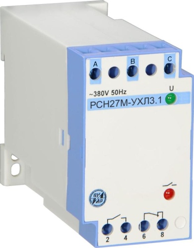Реле контроля трехфазного напряжения РСН-27М 380В 50Гц защ. | код A8120-77135716 | ВНИИР