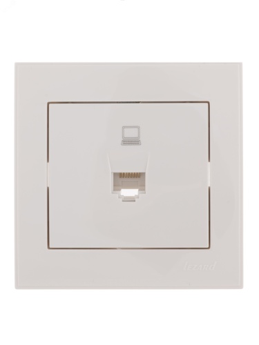 Розетка RAIN компьютерная белая | код 703-0202-139 | Lezard