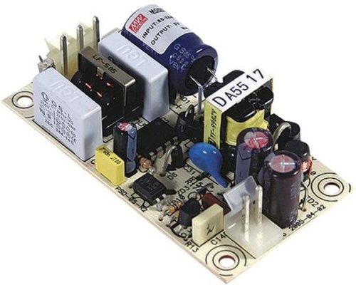 Источник питания AC-DC, 5Вт, вход 85…264V AC, 47…63Гц /120…370В DC, выход 15В/0.35A, изоляция 3000В AC, на плате 75х40х21мм, вход/выход разъемы MOLEX, -10…+60С | код PS-05-15 | MeanWell