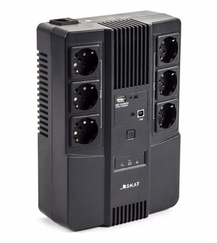 Источник бесперебойного питания Line-interactive SKAT-UPS 800 ВА/480 Вт 7 мин Tower 1хIEC 320 C13, 1хCEE 7/4 | код. 454 | Бастион