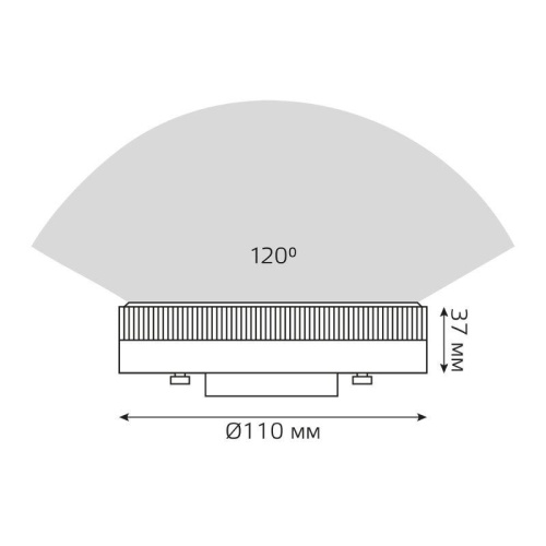 Лампа светодиодная Elementary 21Вт таблетка 6500К холод. бел. GX70 2000лм GAUSS 83832 фото 6