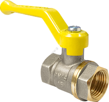 Кран шаровой для газа 11Б27фтМ никелированный 1 1/2' ВВ ручка рычаг | код VF.271.NR3.112 | Valfex