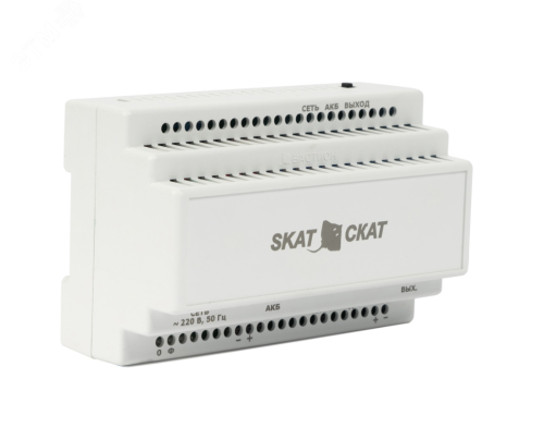 Источник вторичного электропитания малогабаритный со встроенной Li-ion АКБ СКАТ ИБП-12/2-6,4/Li-DIN | код 265 | Бастион