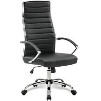 Кресло офисное BRABIX Style EX-528, экокожа, хром, черное | код 531947 | BRABIX