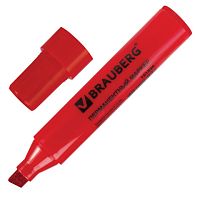 Маркер перманентный BRAUBERG JUMBO, КРАСНЫЙ, ШИРОКАЯ ЛИНИЯ ПИСЬМА, скошенный наконечник, 3-10 мм, 151226 | код 151226 | BRAUBERG