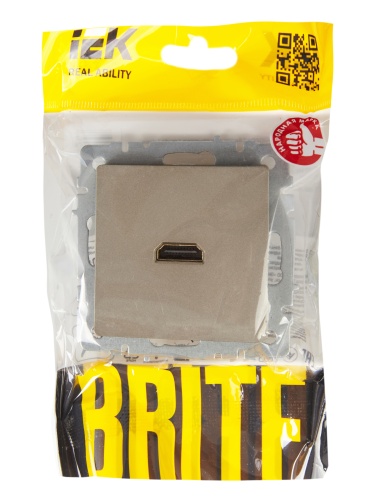 BRITE Розетка HDMI РHDMI-0-БрШ шампань | код BR-H10-K37 | IEK фото 3